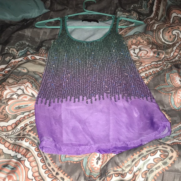 Blue and purple ombré tank top - Picture 1 of 3